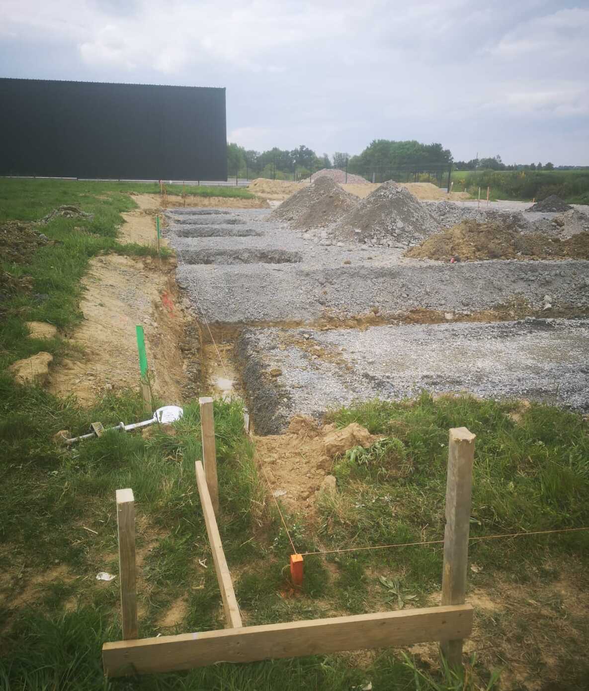 Préparation d'une plateforme de terrassement